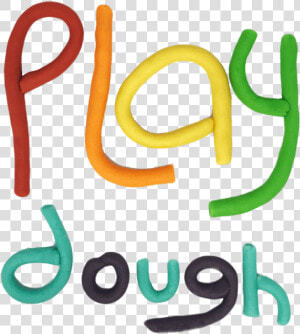 The Words Play Dough Spelled In Rainbow Colored Home   Illustration  HD Png Download