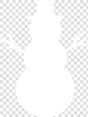 Snowman Clipart Silhouette   Snowman Silhouette White  HD Png Download