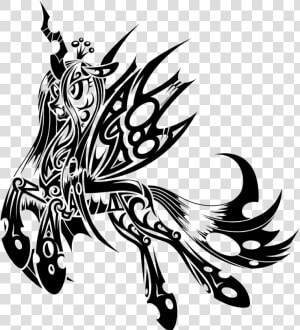 Line Art Tattoo Pony Rarity   Queen Chrysalis Tattoo  HD Png Download