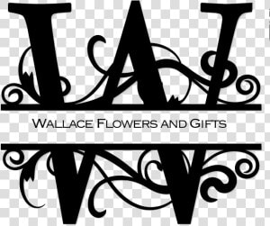 Wow Wallace Flowers And Gifts   Split Letter Monogram W  HD Png Download