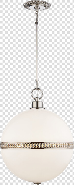 Polished Nickel Large Glass Pendant  HD Png Download