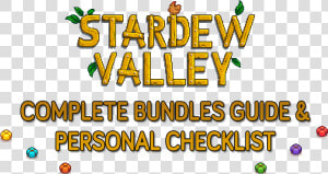 »stardew Valley Bundles Complete Guide  amp  Checklist»   Stardew Valley Seasons Checklist  HD Png Download