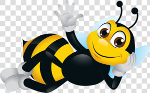 Bee Clipart  Cartoon Bee  Cute Bee  Image   Clip Art Cartoon Bee  HD Png Download