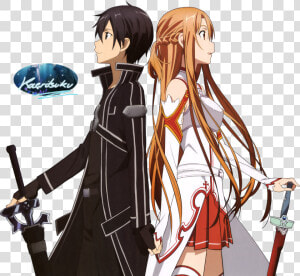 Sao Transparent Kirito Asuna Picture   Kirito And Asuna Png  Png Download