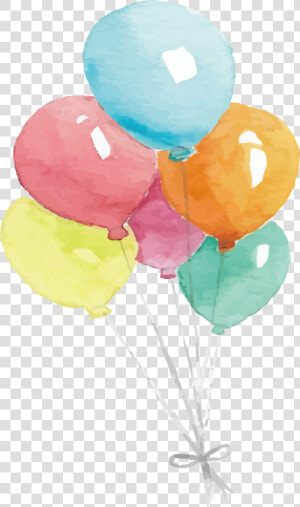 Watercolor Balloon Painting Png Download Free Clipart   Watercolor Balloons Transparent Background  Png Download