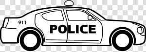 Line Art compact Car monochrome Photography   Police Car Line Art  HD Png Download