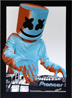 Marshmello Painting By Casey Lynn Hancock   Poster  HD Png Download