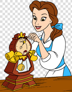 Belle And Cogsworth Clipart  HD Png Download