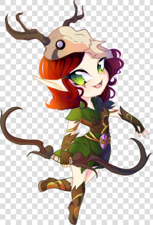 My Friend Drew Chibi Grovewarden Ember   Cartoon  HD Png Download