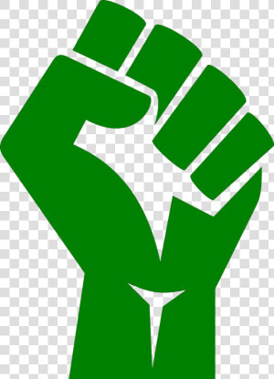 Fist Clipart Green   Raised Fist Green  HD Png Download