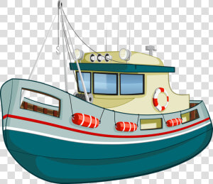 Fishing Vessel Royalty Free Boat Clip Art   Fishing Vessel Fishing Boat Cartoon  HD Png Download