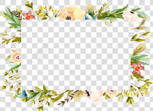 Floral Design Plant Transprent   Transparent Rectangle Floral Border  HD Png Download