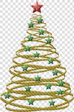 Transparent Gold Christmas Tree With Green Stars Png   Transparent Background Gold Christmas Tree Clip Art  Png Download