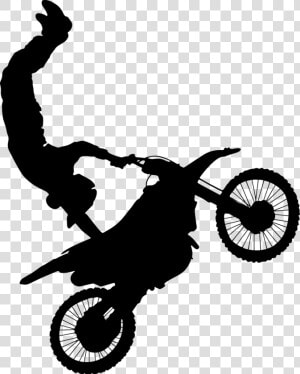 Motorcycle Motocross Dirt Track Racing Clip Art   Motocross Black And White  HD Png Download