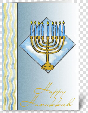 Happy Hanukkah Menorah Card Greeting Card   Hanukkah  HD Png Download