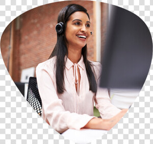 Female Call Center Agent   Customer Service  HD Png Download