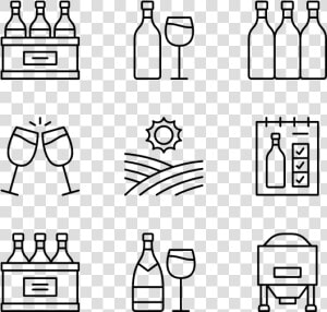 Winery   Bottle Line Draw Vector  HD Png Download