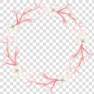 Hand Painted Art Wreath Png Transparent   Motif  Png Download