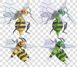 Pokemon Beedrill 3d Model  HD Png Download