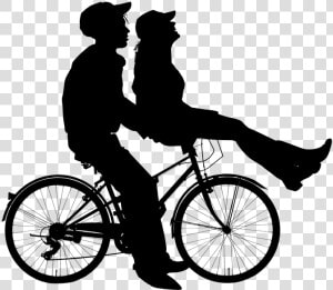 Couple  Silhouette  Love  Rom  Romantic  People   Couple On Bicycle Png  Transparent Png