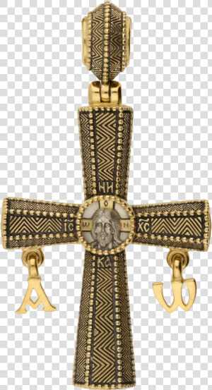 Russian Orthodox Silver Cross Pendant Holy Face Of   Cross With Alpha And Omega  HD Png Download