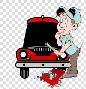 Cartoon Auto Car Repair   Car Repair Cartoon  HD Png Download