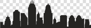 Cincinnati Skyline Silhouette Royalty free   Silhouette Cincinnati Skyline  HD Png Download