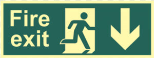 Fire Exit Directional Signs  HD Png Download