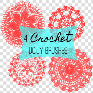 4 Crochet Doily Photoshop Brushes   Paper Rosette Clip Art  HD Png Download