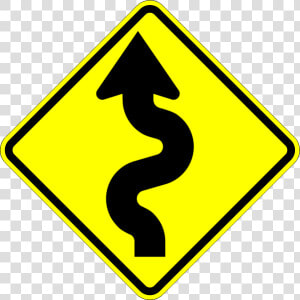 W1 5 S Curve Sign   Winding Road Sign Png  Transparent Png