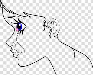 Nose Clipart Nose Profile   Anime Eye Profile  HD Png Download