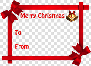 Christmas Gift Tag Transparent Background Christmas   Transparent Christmas Gift Tag  HD Png Download