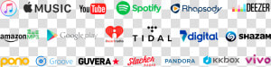 Music On All Platforms   Png Download   Online Music Stores Logos  Transparent Png