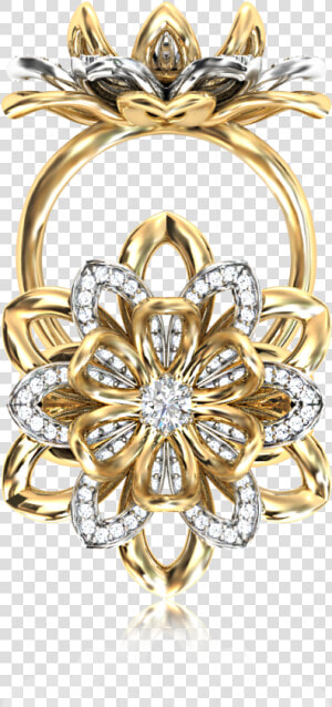 7250 Protea Dress Ring Two Tone   Brooch  HD Png Download