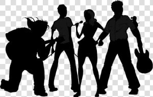 Band plays   Band Silhouette Transparent  HD Png Download