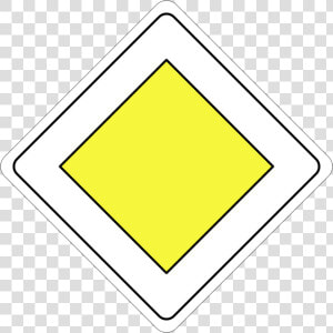 Panneau De Signalisation Blanc Et Jaune  HD Png Download