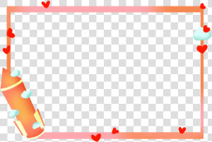 Cute Border Cartoon Rocket Love Png And Psd   Cute Border Line Clipart  Transparent Png