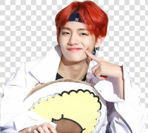 Tae Taehyung Bts Kpop Kpopedits Edit Cute Aesthetic   Bts V With Bandana Smile  HD Png Download