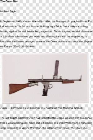 Owen Machine Gun  HD Png Download