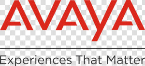 Avaya Logo   Avaya Experiences That Matter  HD Png Download