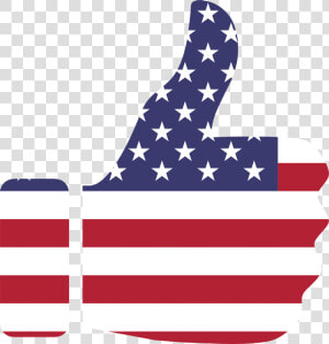 Flag Of The United States line united States   American Flag Thumbs Up  HD Png Download