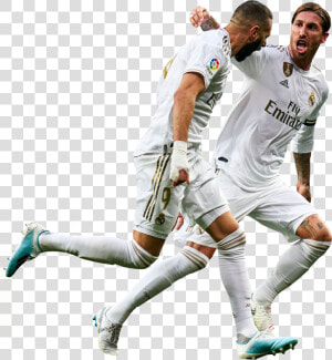 Karim Benzema  amp  Sergio Ramos render   Benzema And Ramos Png  Transparent Png