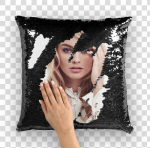 Margot Robbie ﻿sequin Cushion Cover   Danny Devito Sequin Pillow  HD Png Download