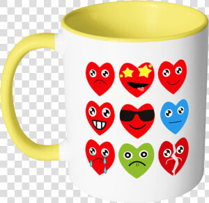 Heart Emojis Gift For Valentine S Day Mugs Accent Mug   Mug For Vet Student  HD Png Download