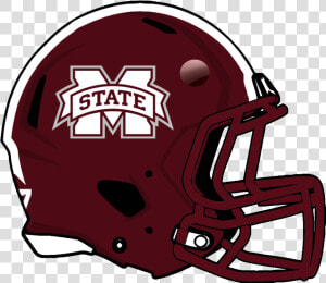 Transparent Crashing Football Helmets Clipart   Mississippi State Football Helmet  HD Png Download