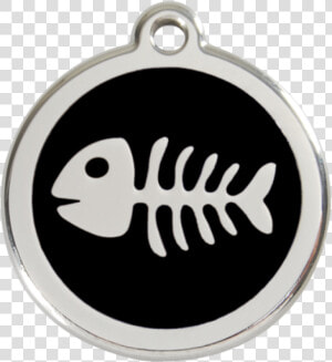 Black Fish Skeleton Pet Tag   Fish Bones  HD Png Download