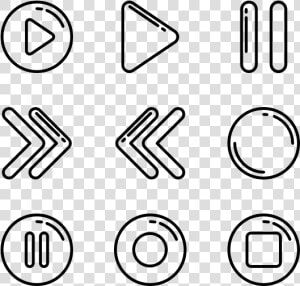 Media Mega Pack Outlined   Media Player Icon Png  Transparent Png