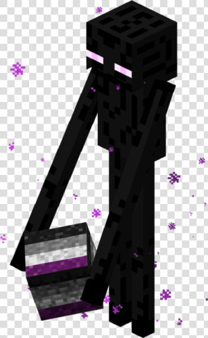 Minecraft Enderman Holding Block  HD Png Download