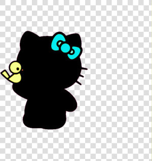 Hello Kitty Silhouette By Slitkitten   Hello Kitty Coloring Pages  HD Png Download