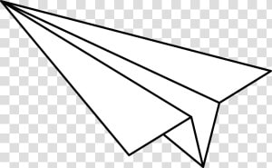 Line Art triangle symmetry   Paper Airplane Clipart Black And White  HD Png Download